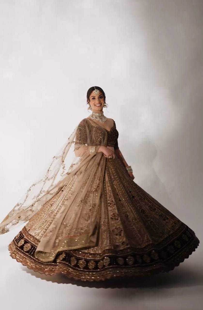 Stunning Kasturi Silk Lehenga with Intricate Dori Work - MYLUXURY LANE ENTERPRISE